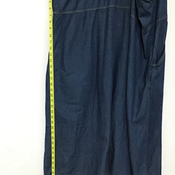 The Vermont Country Store Denim Jumper Midi Dress Womens 2X Prairie CottageCore - Picture 11 of 12